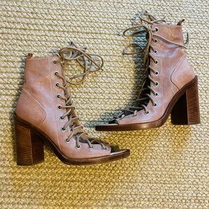 Ann Demuelemeester Tan Lace Up Sandals Sz 39 Iconic Tan Laxe up